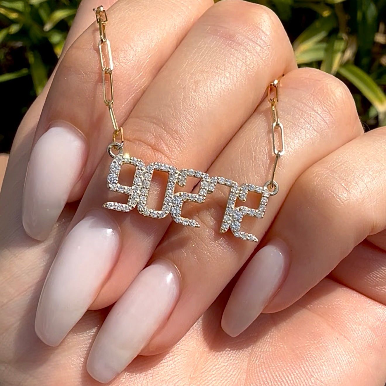 90272 diamond nameplate necklace