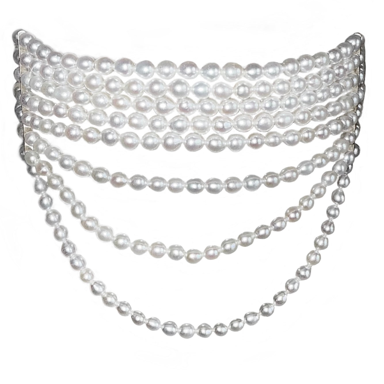 Our pearl choker necklace, “Victoria” by Leni James