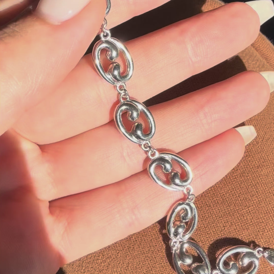 Video of our Fibonacci links in sterling silver