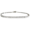 3mm 3 prong tennis anklet in silver