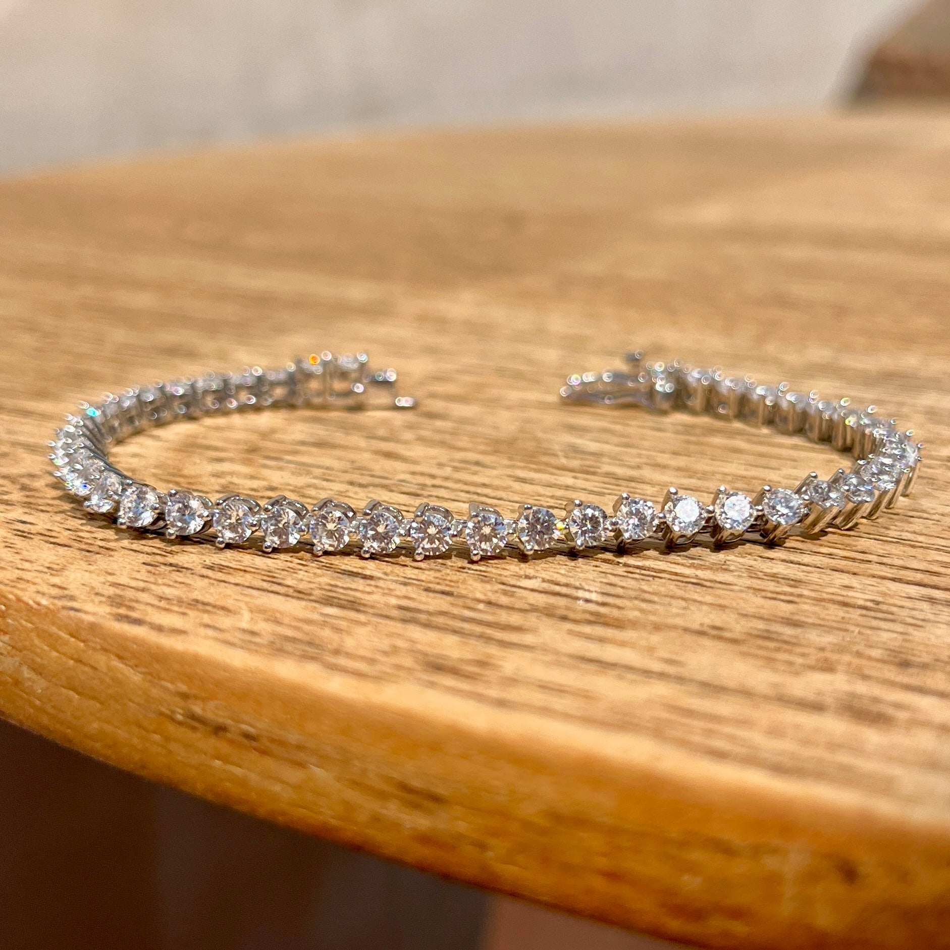 3mm round tennis anklet