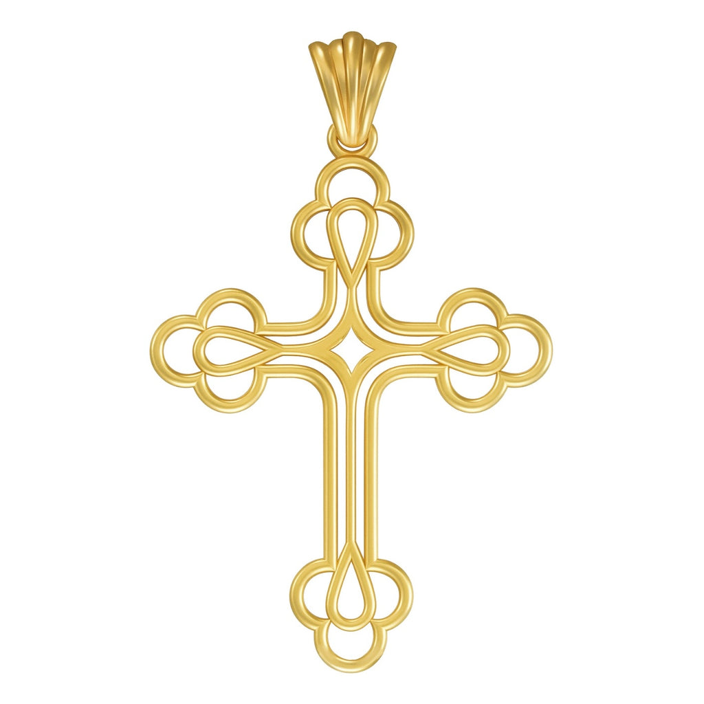 Gold cross pendant 