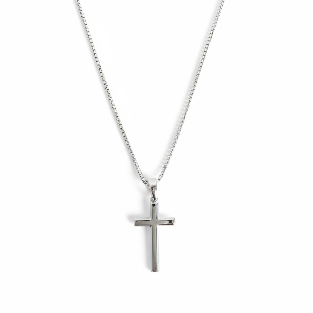 Classic cross necklace silver 