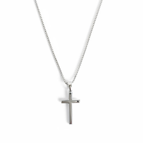 Classic cross necklace silver 