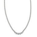 Graduated moissanite tennis necklace