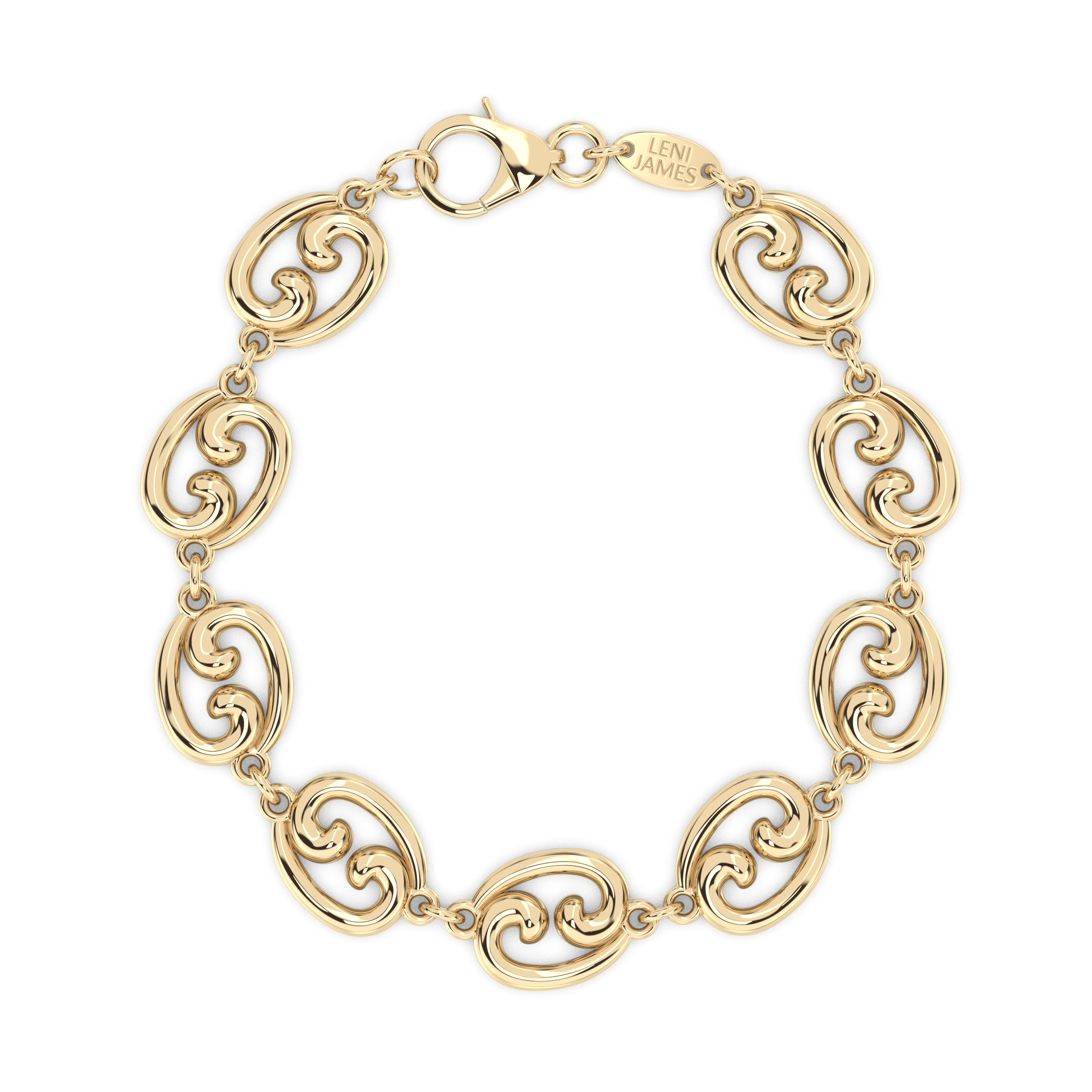 Leni James Fibonacci link bracelet in gold