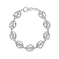 fibonacci link bracelet in silver