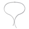 Y-shaped moissanite tennis necklace 