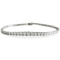 graduated tennis anklet in silver