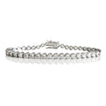 Heart bezel tennis bracelet in silver
