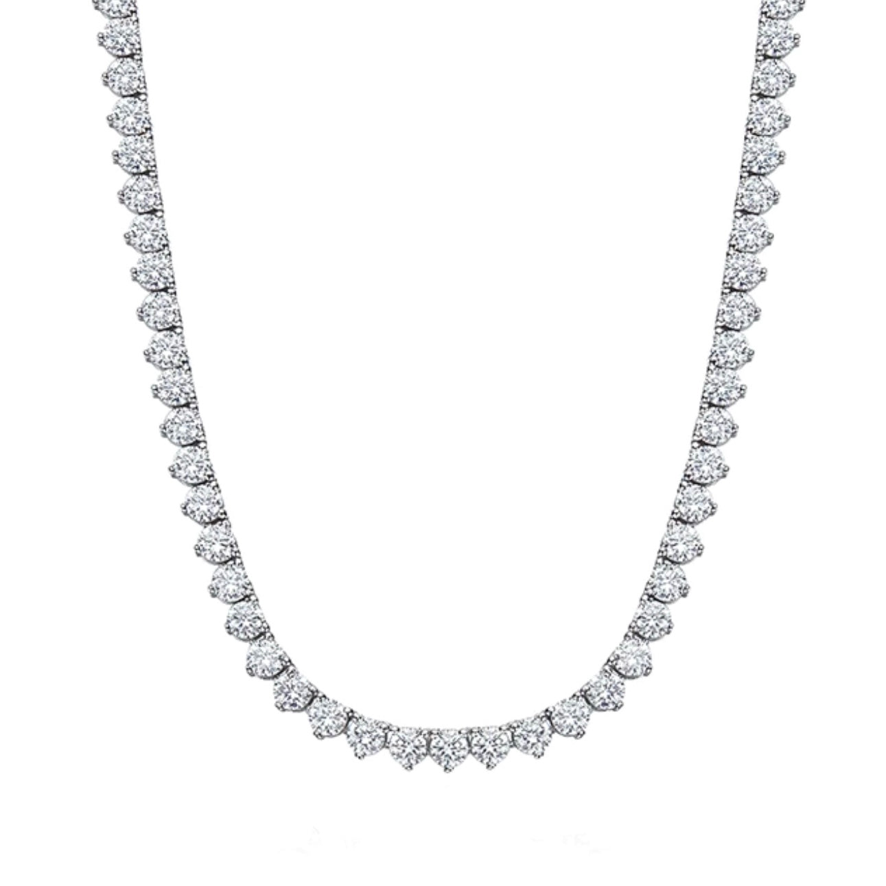 Our Kate 3mm 3 prong tennis necklace