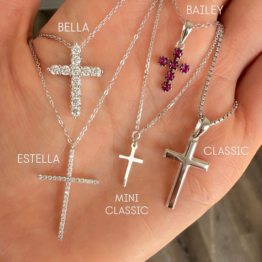 Leni James silver cross necklaces collection 