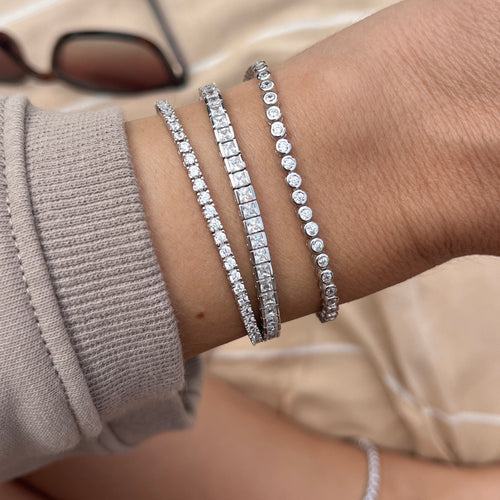 Trio set of tennis bracelets 