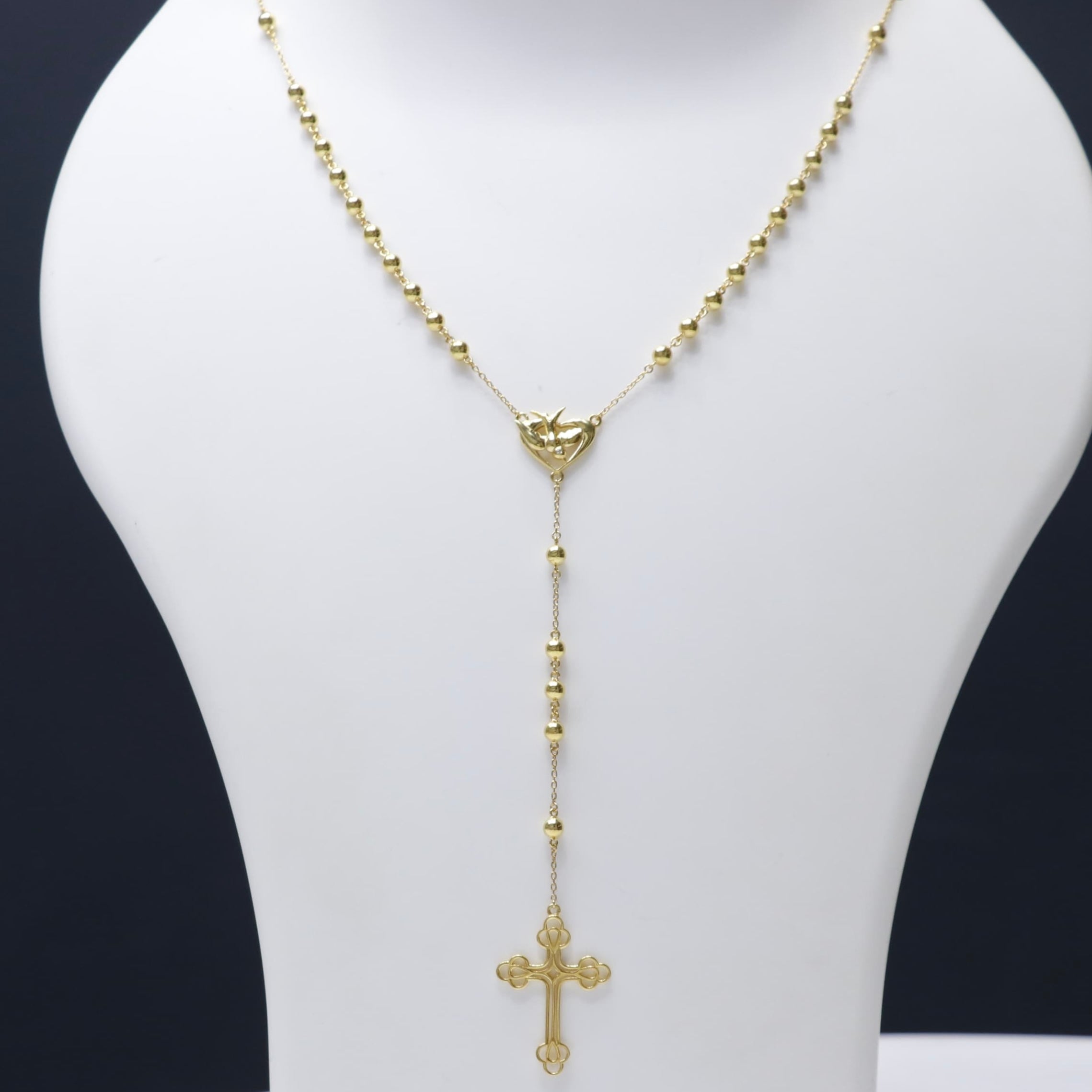Our Madeleine rosary necklace in yellow gold 