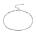 Adjustable thin tennis anklet