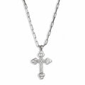 Maxi Billie silver cross necklace with paperclip chain 