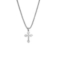 Mini Billie cross silver necklace 