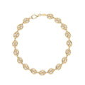 Our mini Fibonacci link bracelet in 14k yellow gold