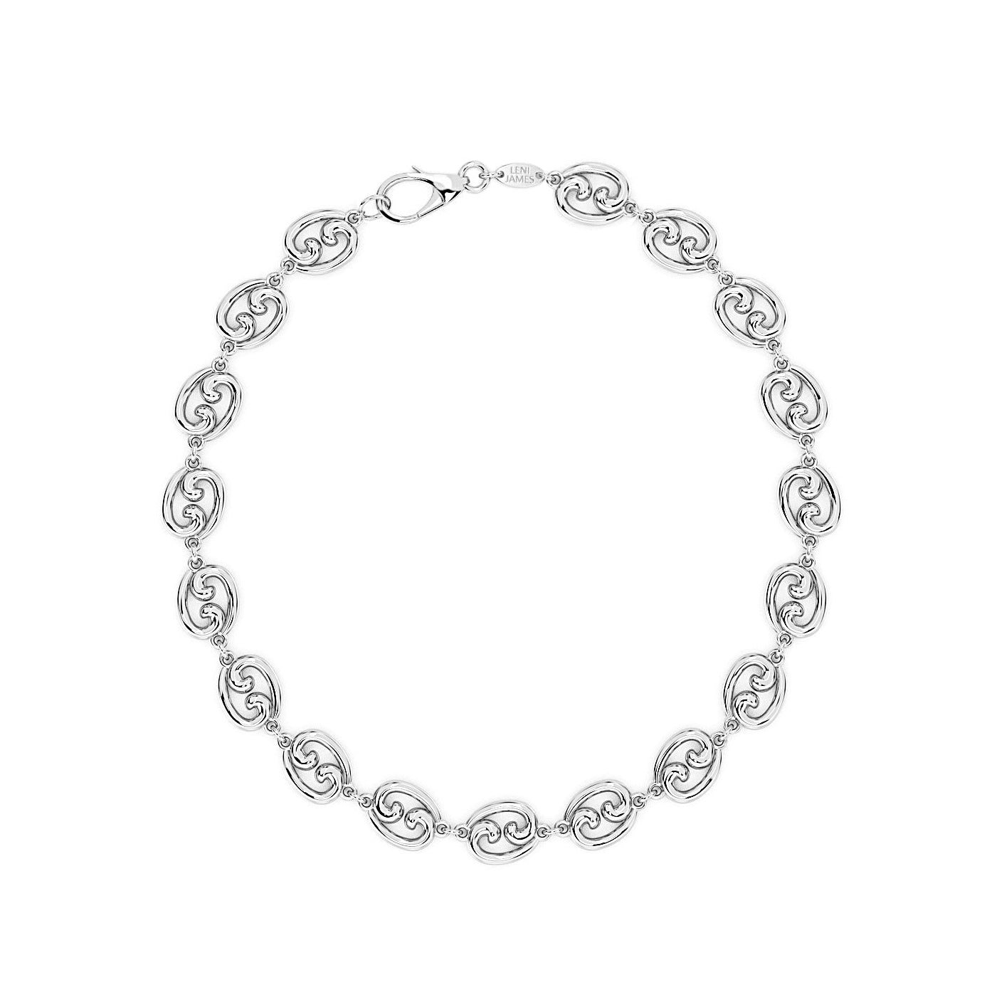 Leni James mini Fibonacci link bracelet in sterling silver