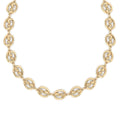 Our mini Fibonacci link necklace in 14k yellow gold
