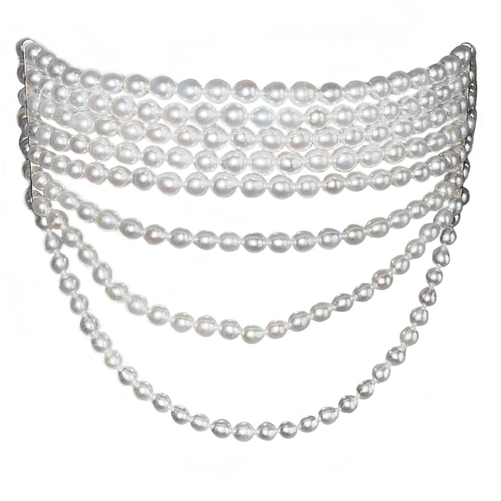 Our pearl choker necklace, “Victoria” by Leni James