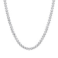 3mm round bezel tennis necklace 
