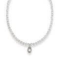 Freshwater pearl necklace with pear pendant
