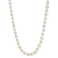 Freshwater pearl necklace on a white background