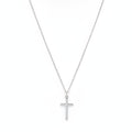 Mini classic cross necklace in sterling silver