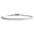 Thin tennis bracelet in silver 2mm
