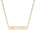 unbothered necklace in gold