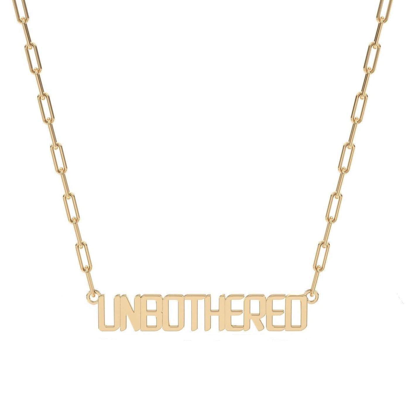 unbothered necklace in gold