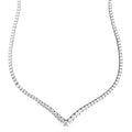 V-shaped moissanite tennis necklace 