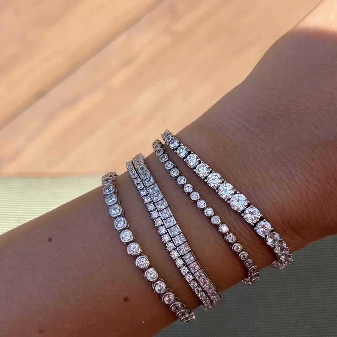 Faux diamond tennis bracelets by Leni James